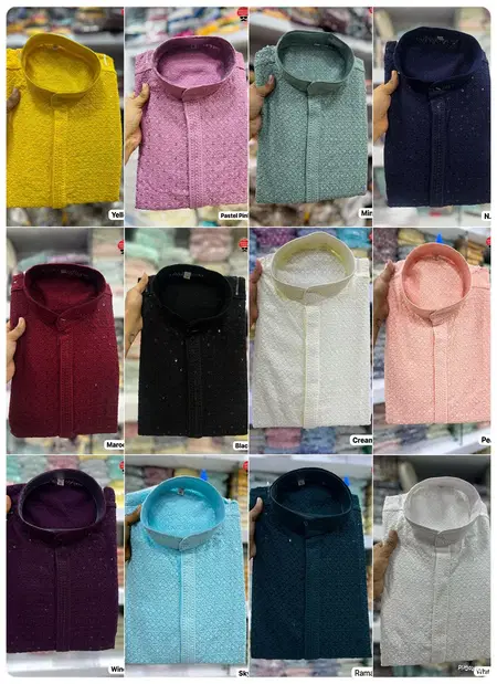 Desi Boyz 14 Kg Heavy Rayon Chikan Work Kurta Bulk Orders In India